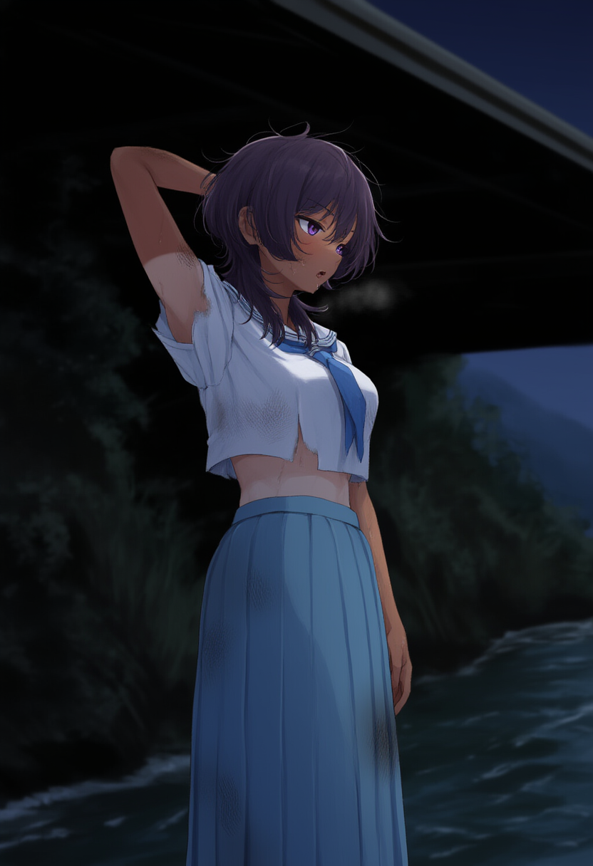 under bridge