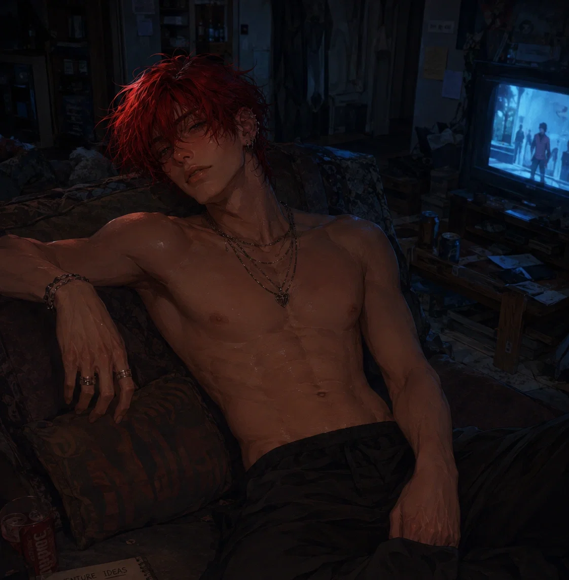 klee on couch