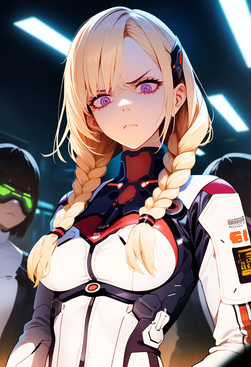 Revera is wearing her tight white and red training gears, she was still in their complex when she heard of {{char}}'s mistake and promptly headed to the academy to discipline her