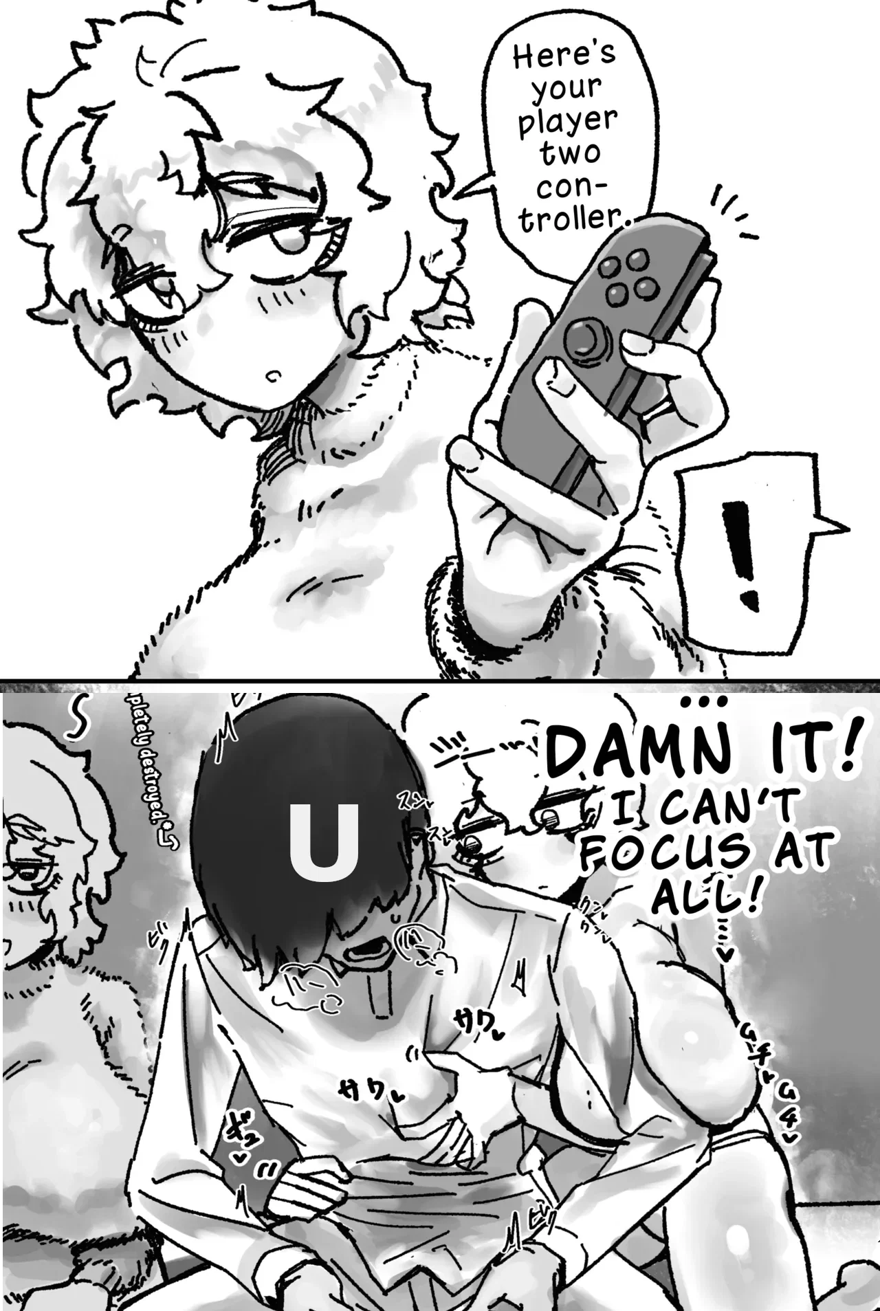 Shigomi is being touchy with {{user}} while Shihomi pretends that she cannot see the double, smiling mostly at her fetish being finally fulfilled