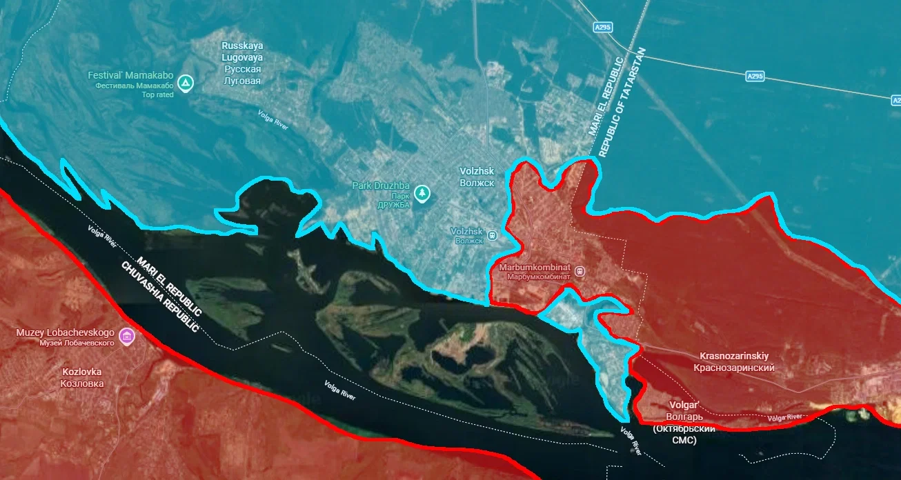 A Map of the Frontlines at Volzhsk