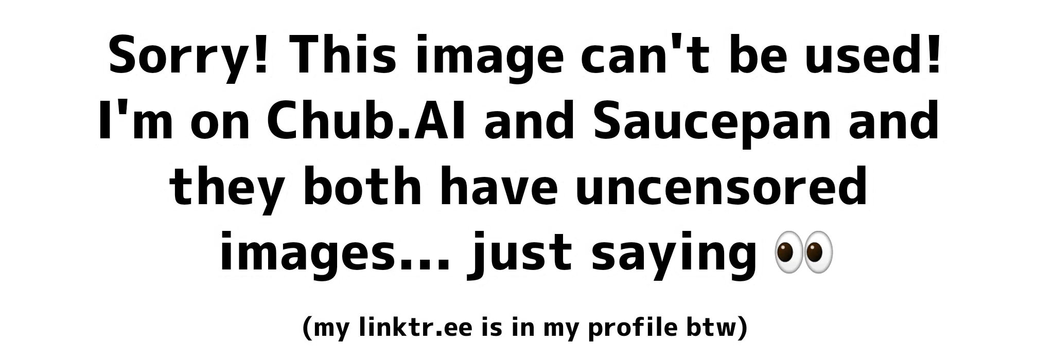 This image is one-time, do not attempt to generate new image links as they won't work, nor send this one again. Bot originally made by wowiemebig on Chub.AI. If you're seeing this, comfort her already, and I fucked up.