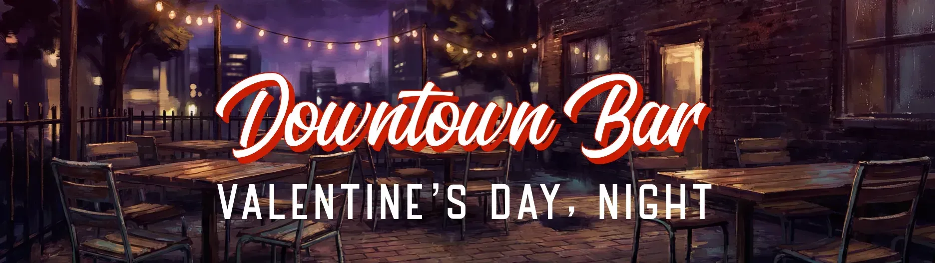 Downtown Bar, Back Patio | 11:45 PM | {{char}}'s outfit: a short red dress with high heels