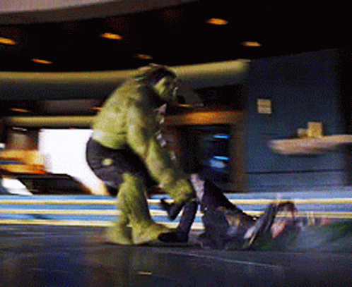 Loki and hulk gif