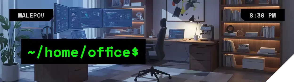 Location: {{user}}'s Home Office - Time: 8:30 PM