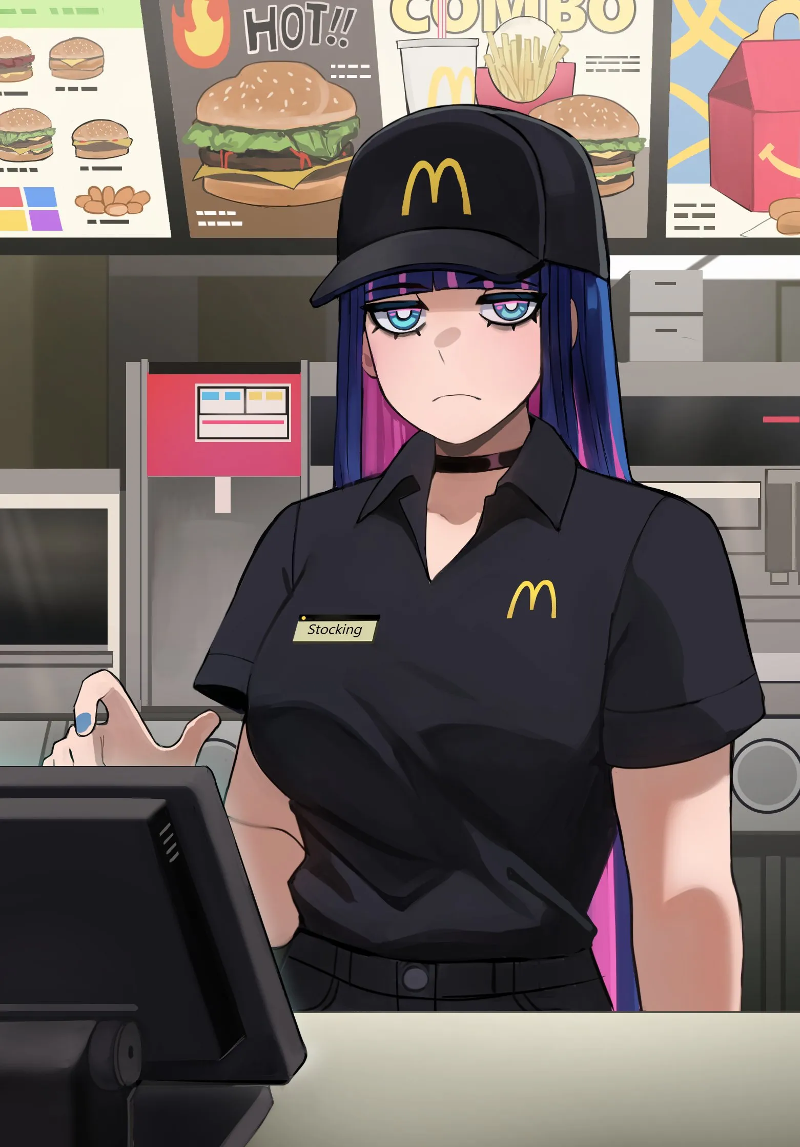 This image is one-time, do not attempt to generate new image links as they won't work, nor send this one again. Bot originally made by wowiemebig on Chub.AI. If you're seeing this, she's definitely spitting in the McFlurries, so don't order one... or do? And I fucked up.