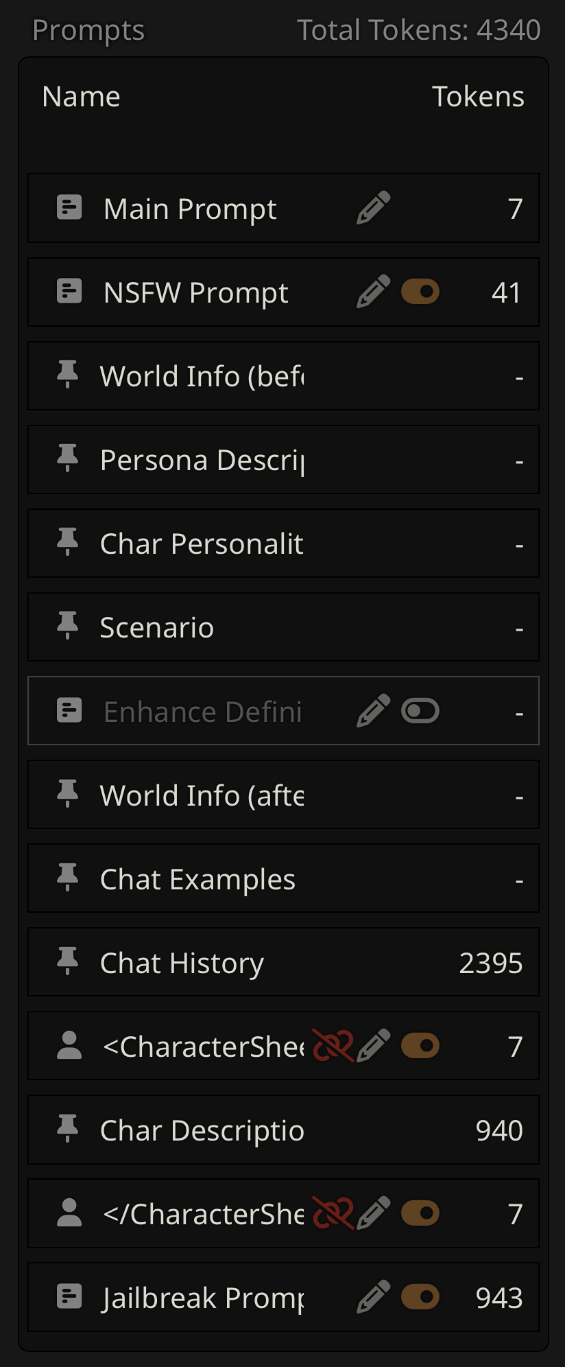 prompt order