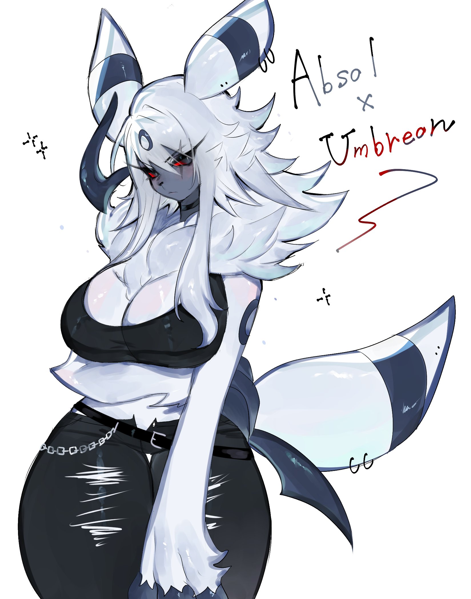 Anthro Absol x Umbreon