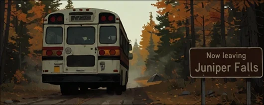 bus leaving grounds