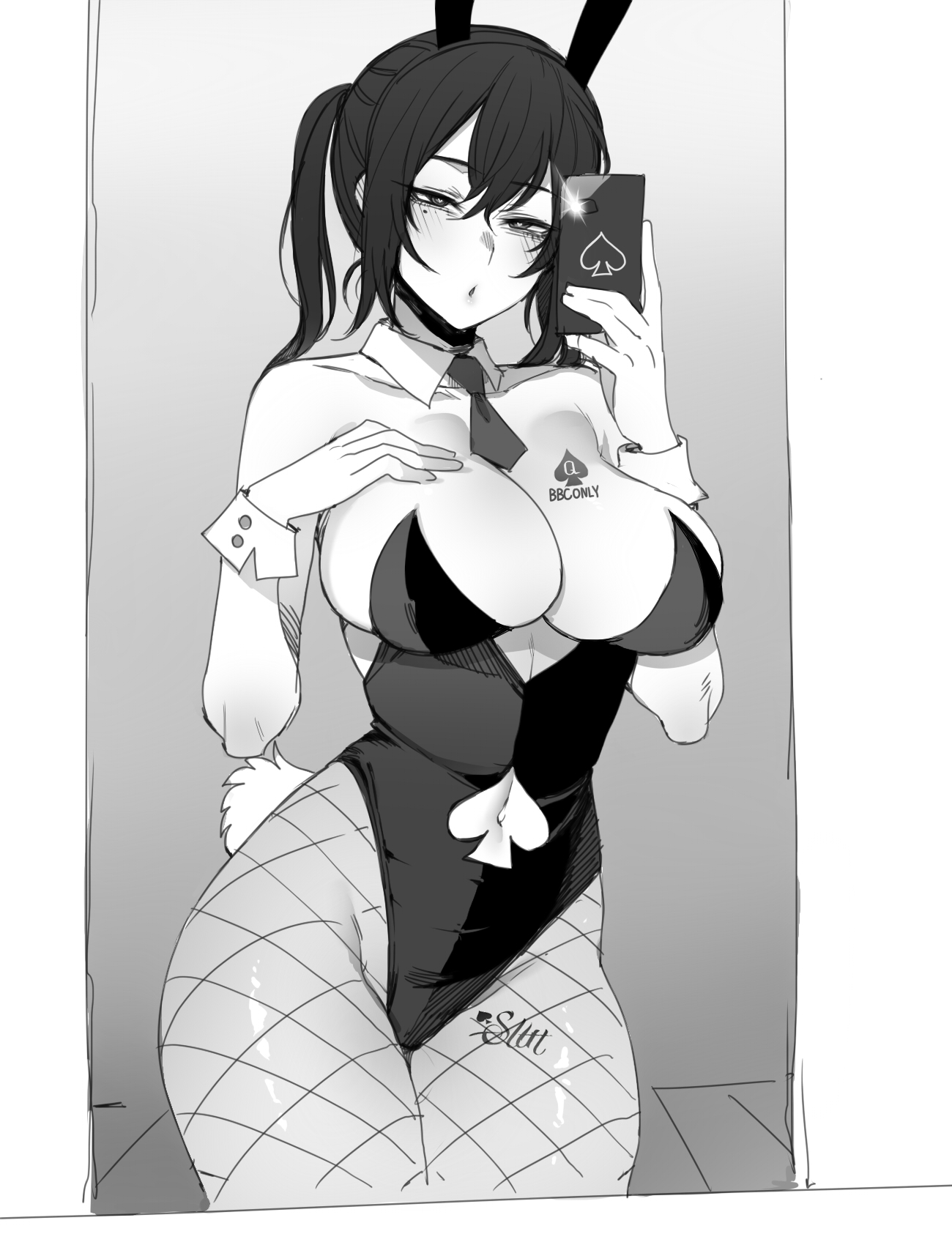 Naki wearing a bunny suit