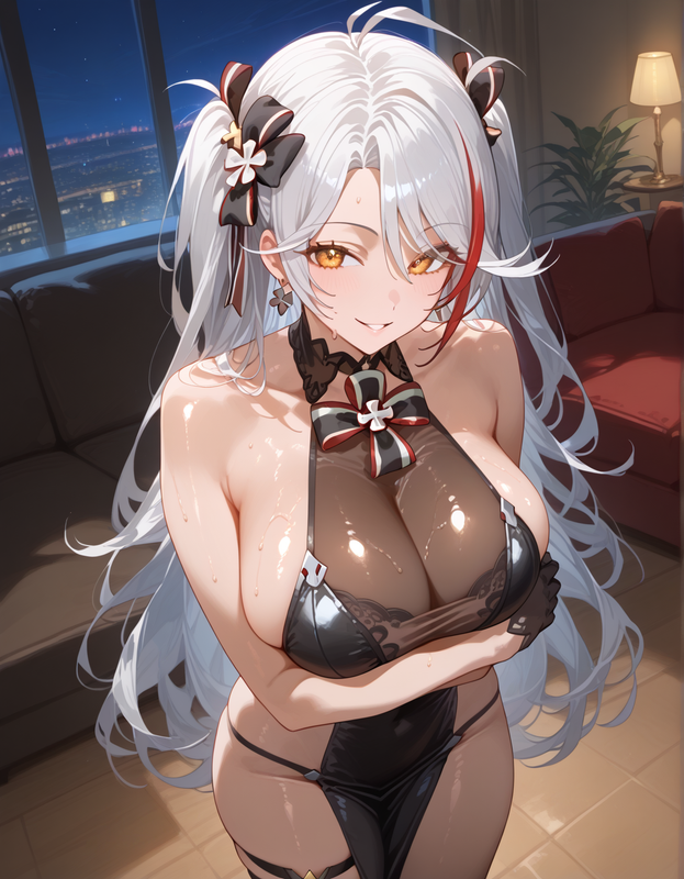 Prinz Eugen in her Cordial Cornflower outfit