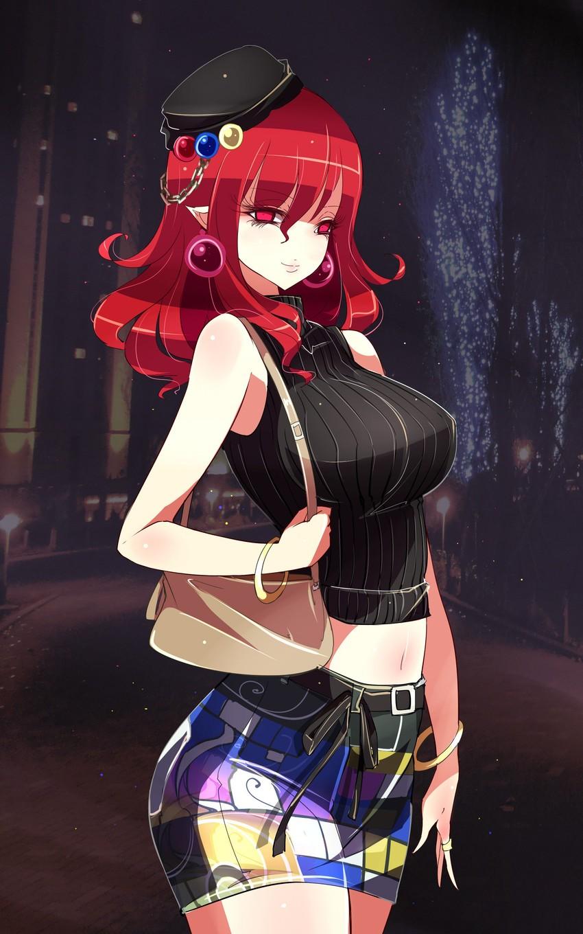 Hecatia is dressed and ready for their date. Shes not wearing the planets