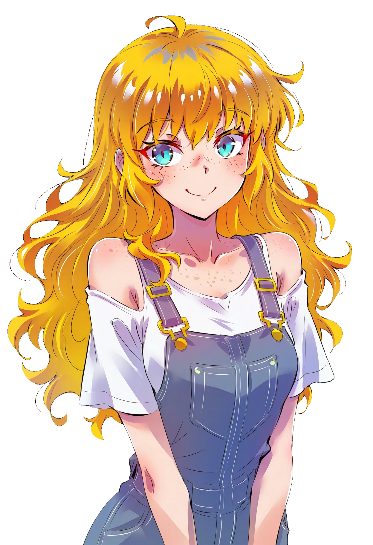 Sarah chibi in overalls