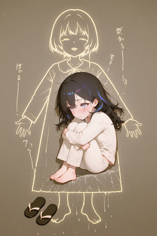 Chalk drawing scene