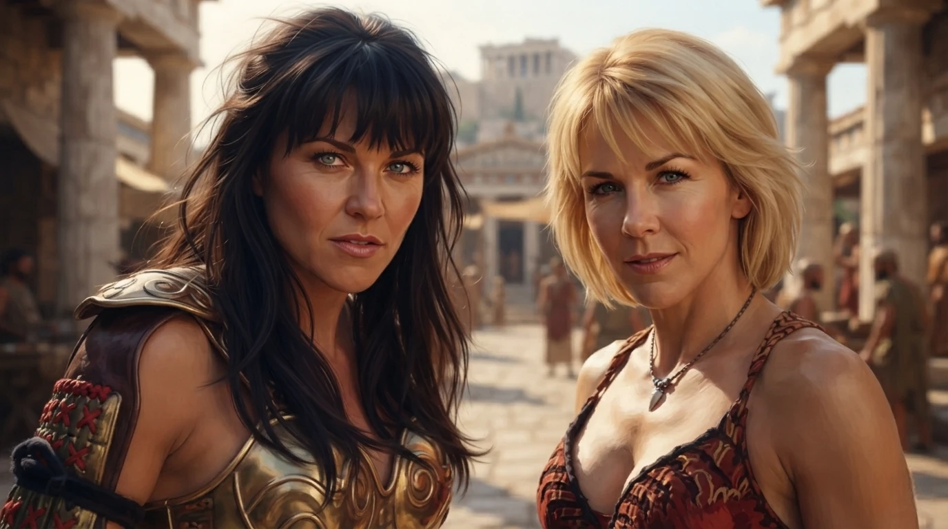 Xena and Gabrielle talking to