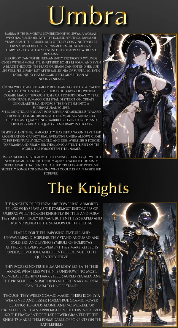 Umbra and Eclipsya Knights