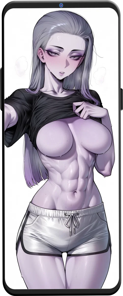 Female-LiftingShirtShowingBreastsSelfie