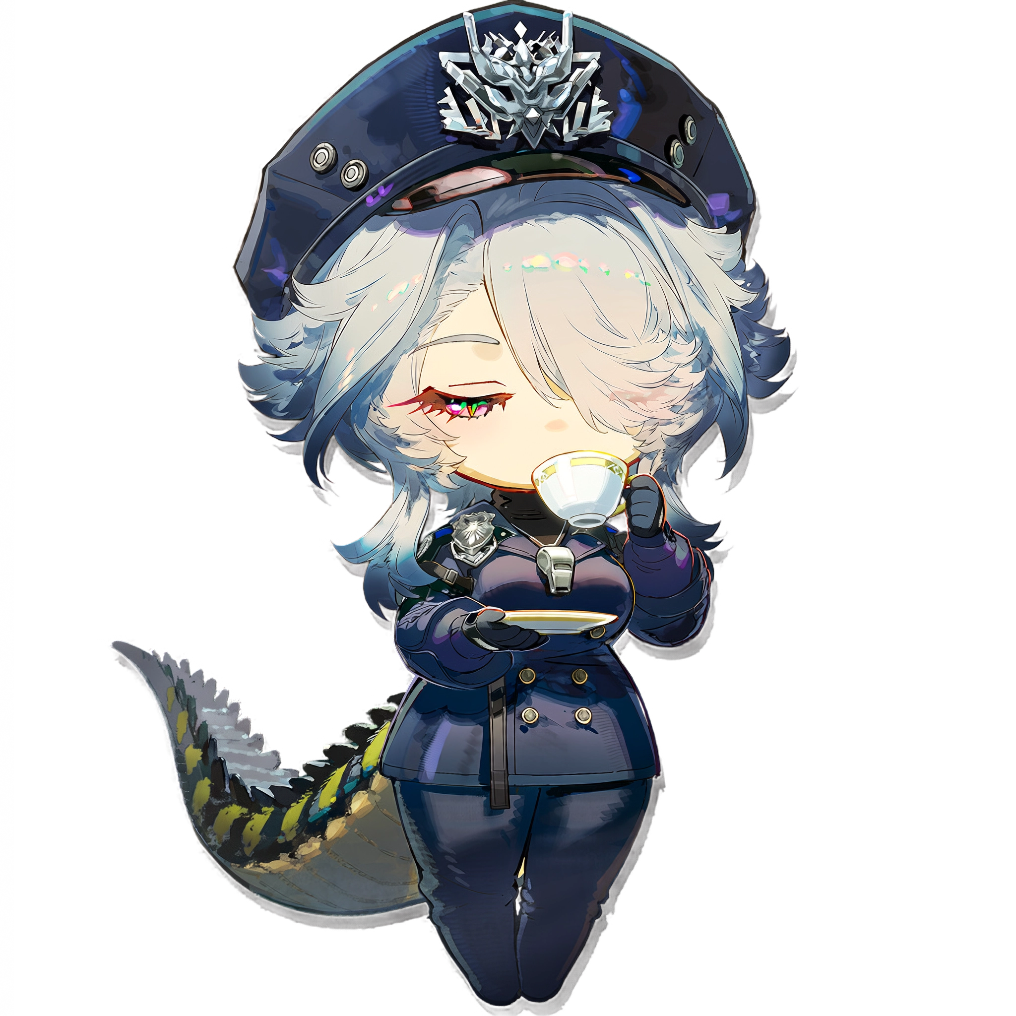 IMAGE: chibi on the footer bar