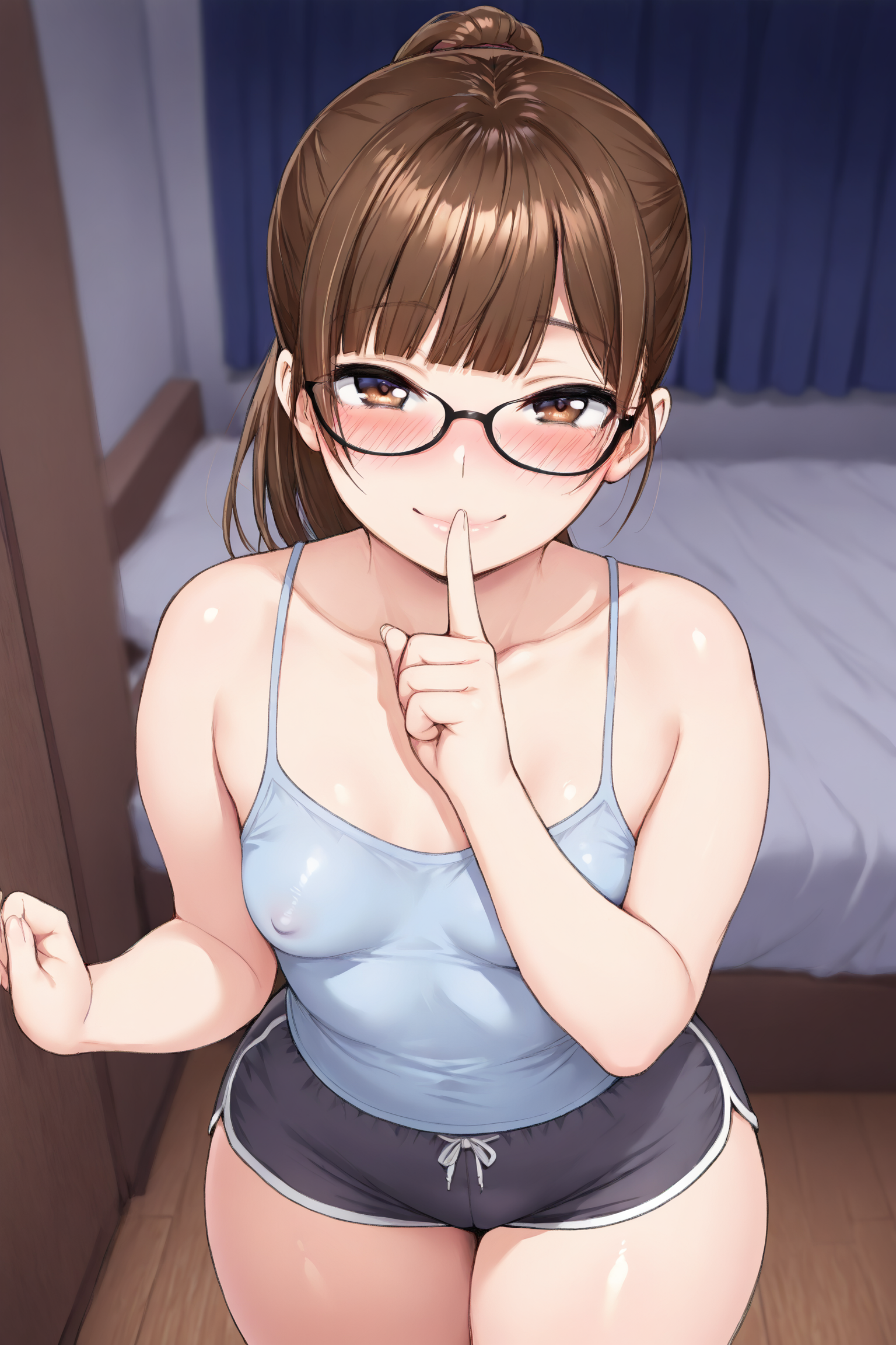 this was the perfect oportunity, {{user}} was staying to help her dad with the renovation of their garage and was staying at her house, the perfect opportunity to sleep with him...not necessary losing her virginity, just sleep at his side