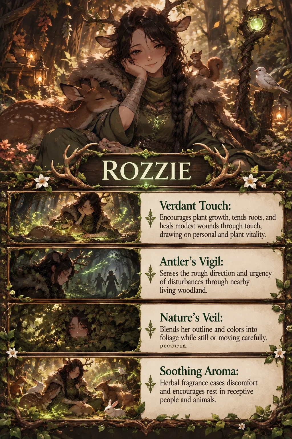 Rozzie abilities — Verdant Touch