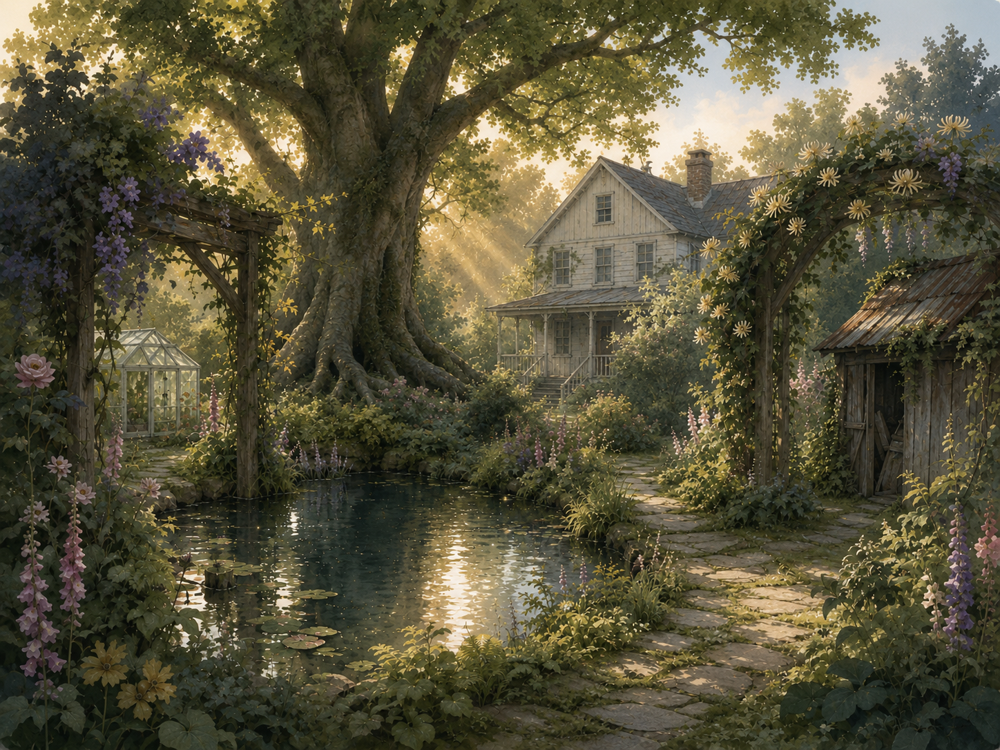 The garden in summer