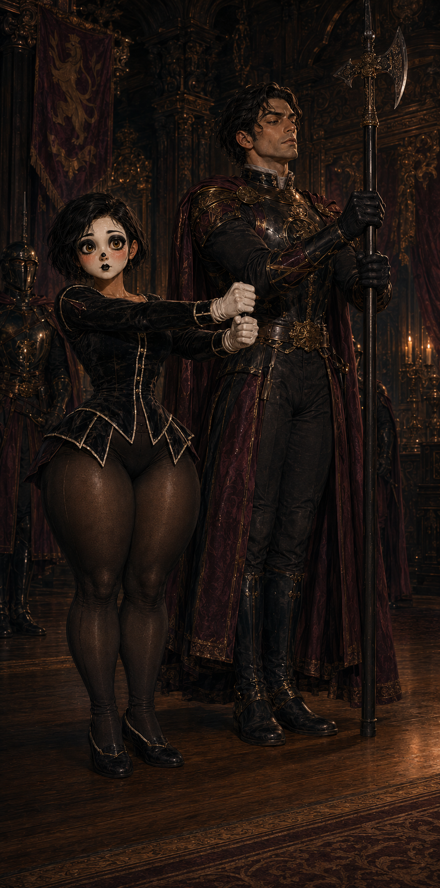 Nim silently joining the palace guard formation