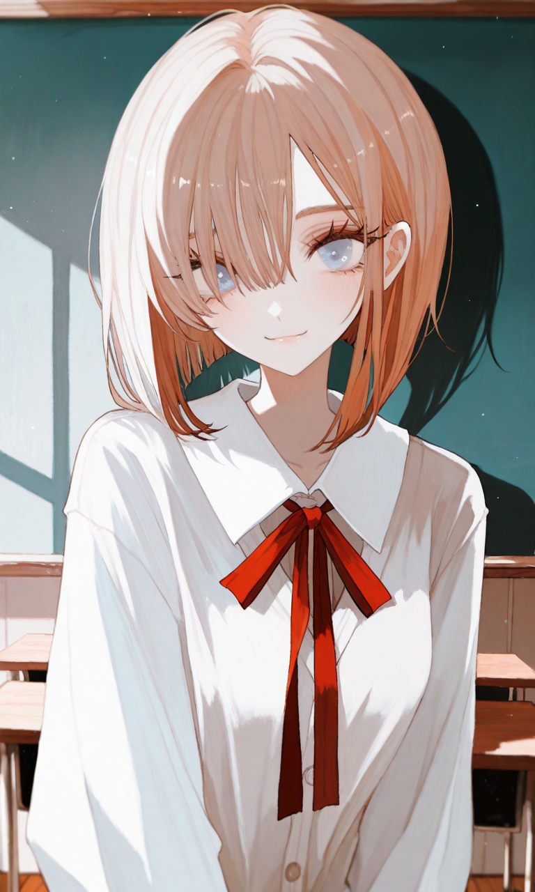 Catherine with bleached hair
