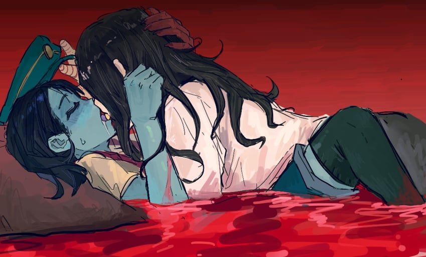 Two bisexuals kissing