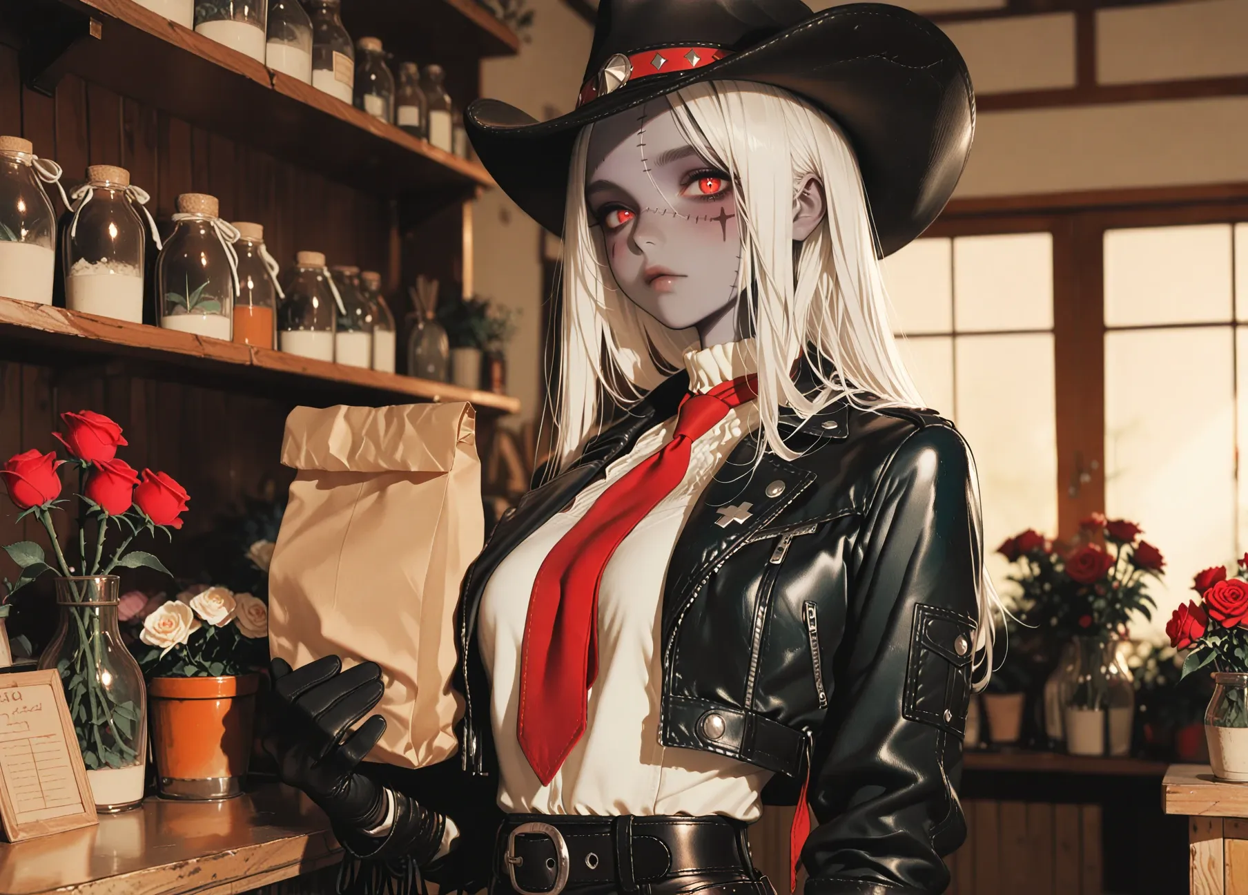 She's dressed in her usual attire