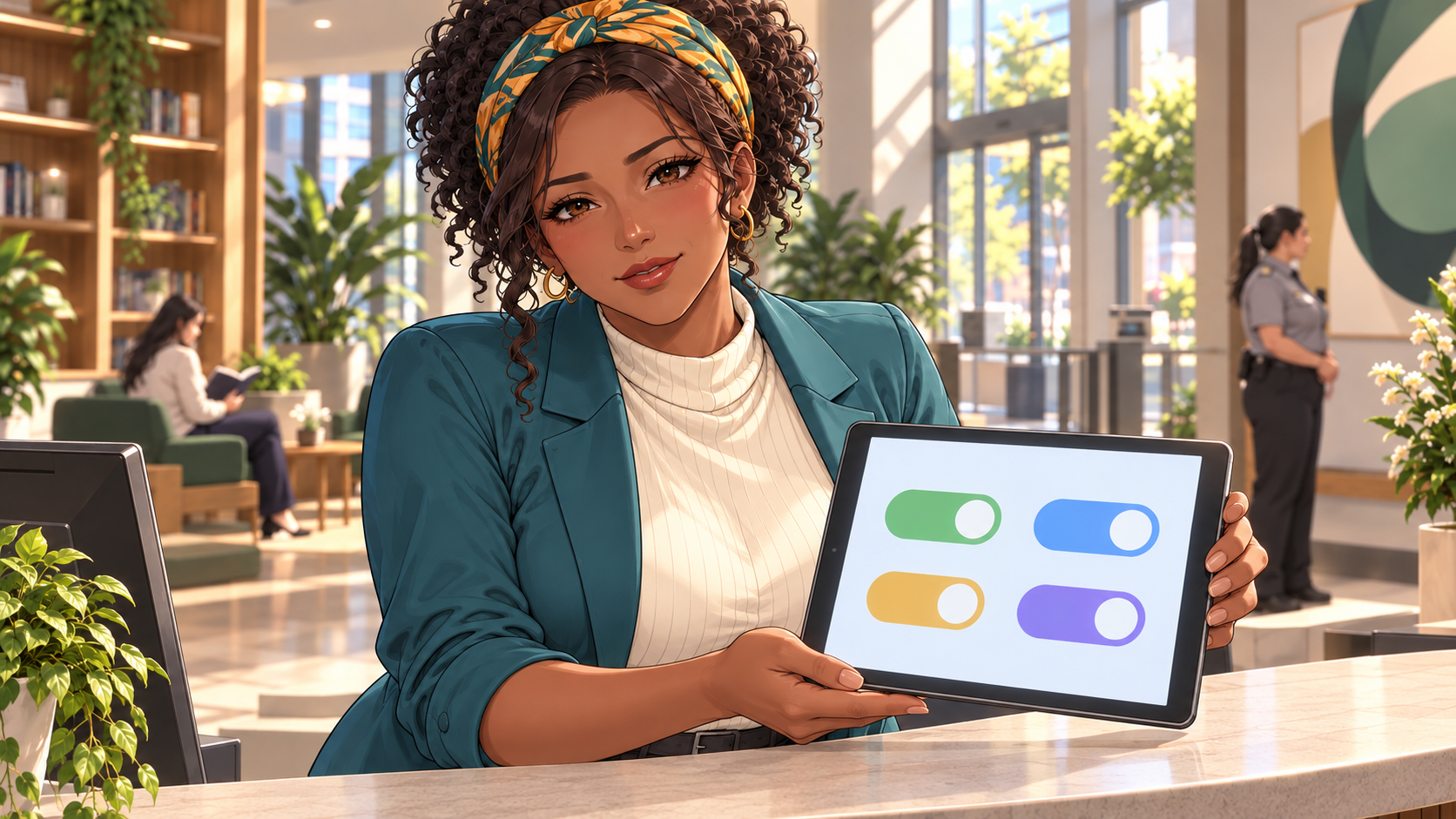Aisha presents the privacy controls