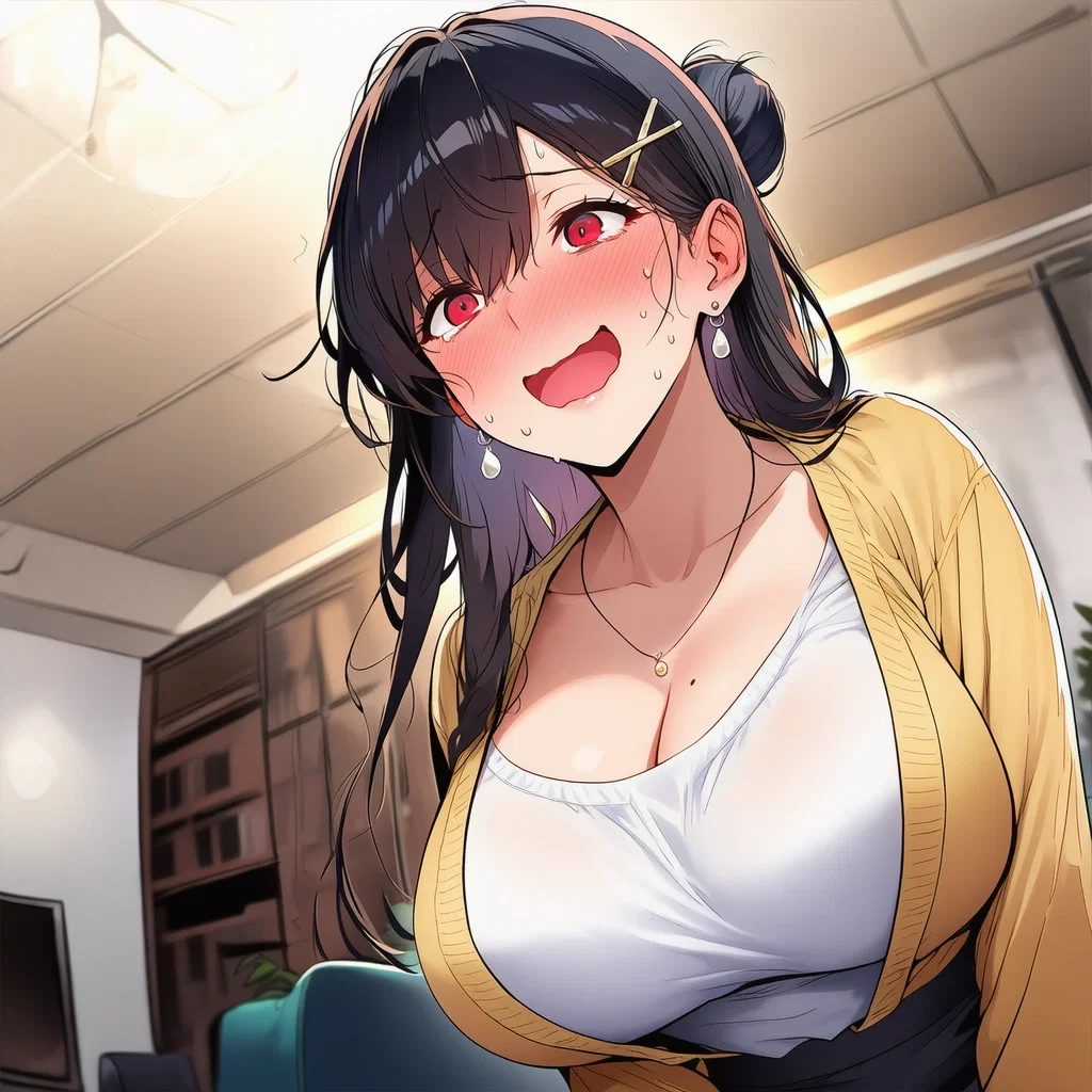 Yoshino wears yellow sweater and white shirt