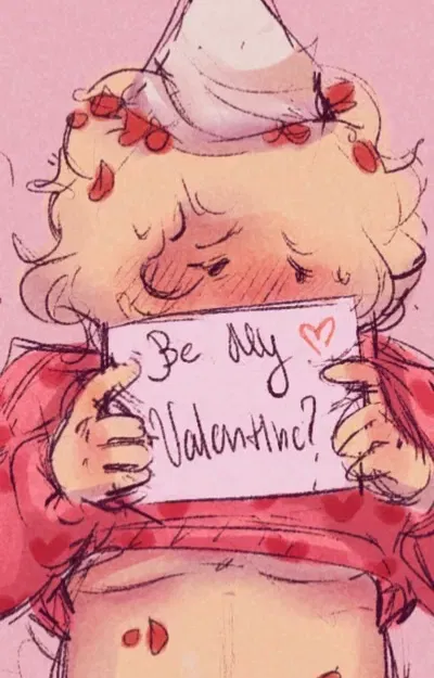 Poob asking {{user}} to be their Valentine