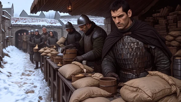 Voloshyem overseeing winter rationing in Grassilshov