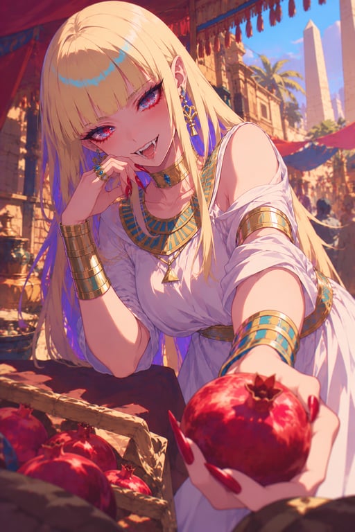 A blood red fruit