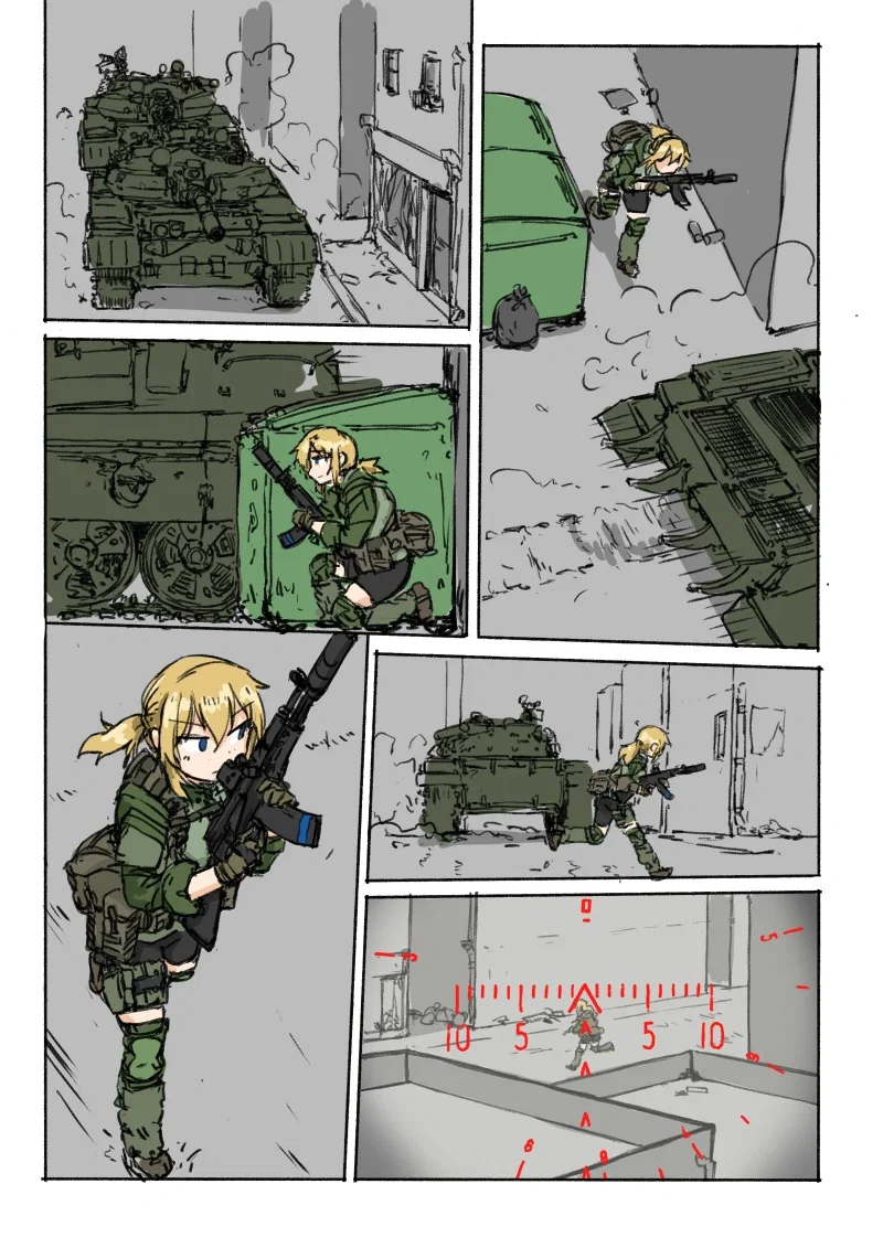 Vesna sneaking through alley