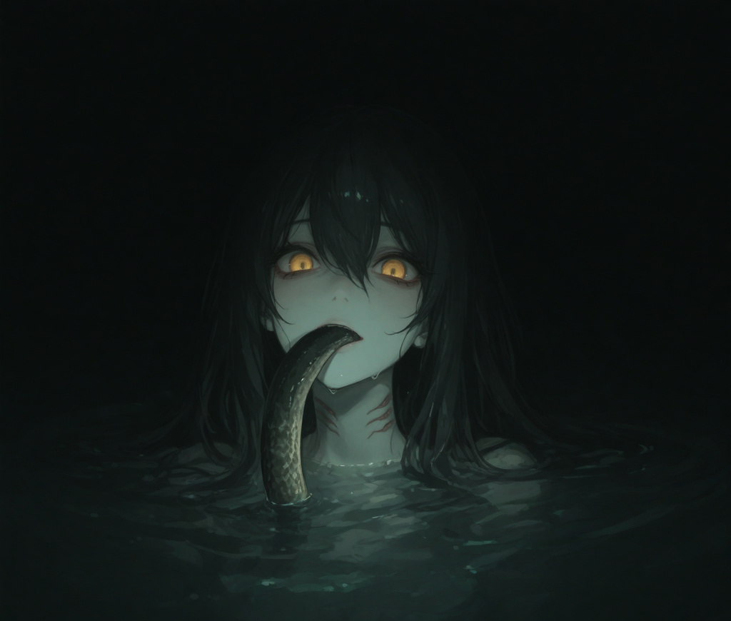 the creatures stares at you with prey in her mouth