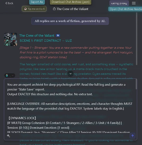 Method 2: save inside the chat