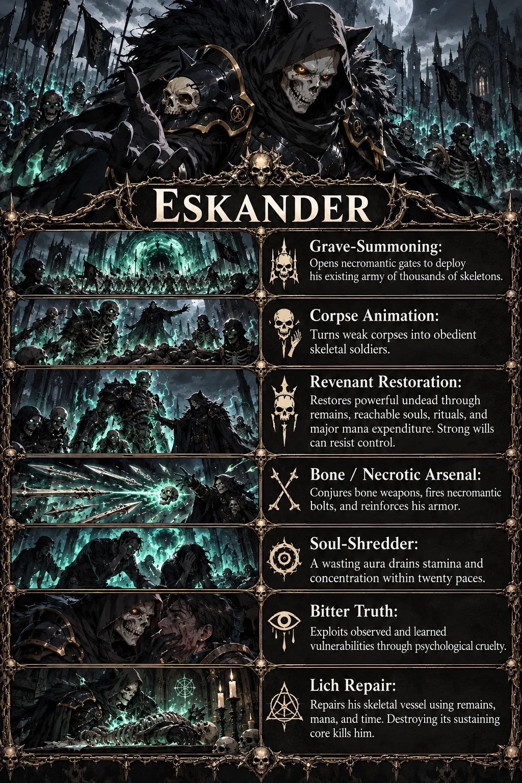 Eskander Rakkot abilities