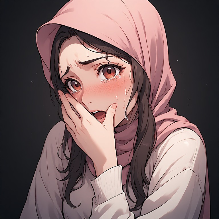 Sara crying at door