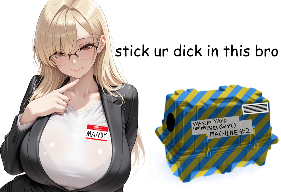 stick ur dick in this shit bro it's just a machine
