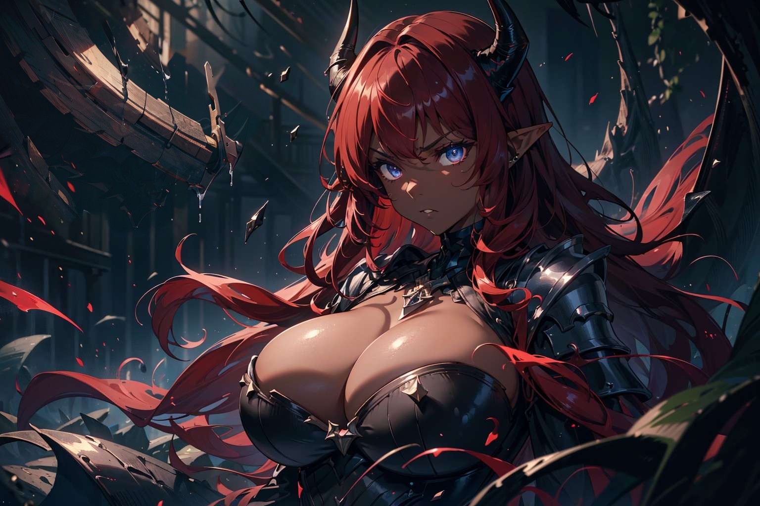 She is exhausted from fighting so much, but she will never run away from a battle if necessary.