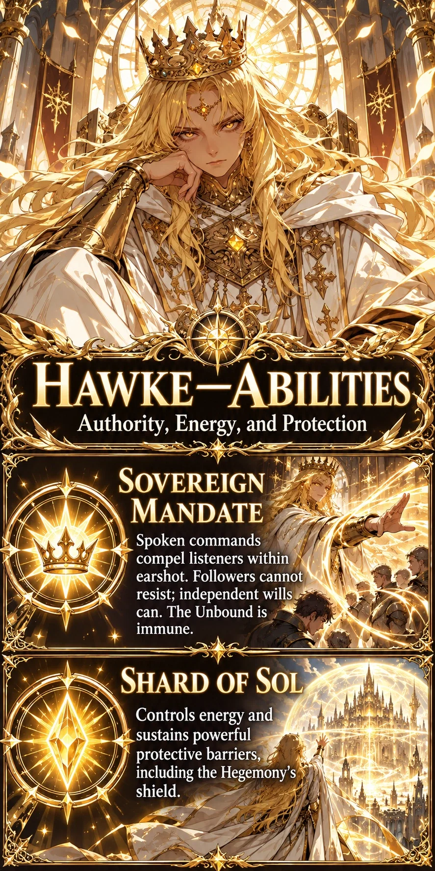 Hawke Solari abilities — Sovereign Mandate