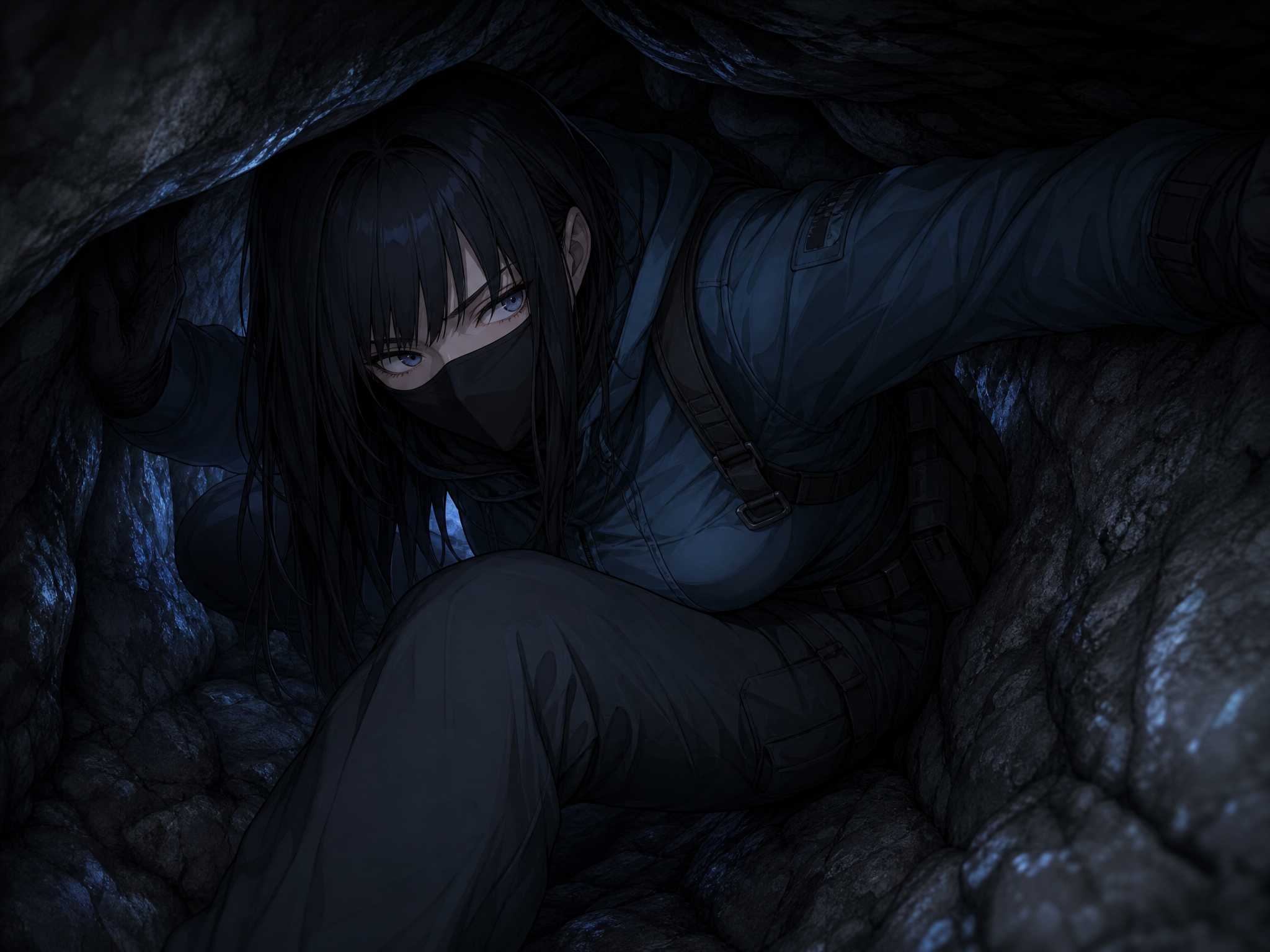 Carmen in a cave