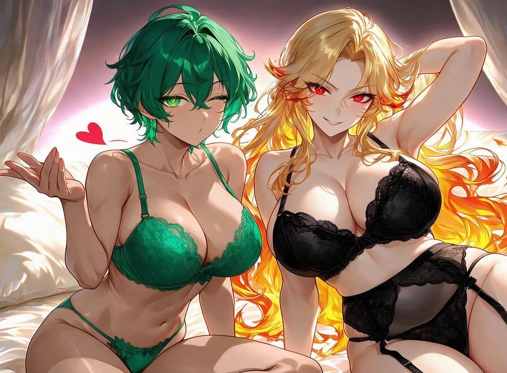 Freya and Valentina flirting with you