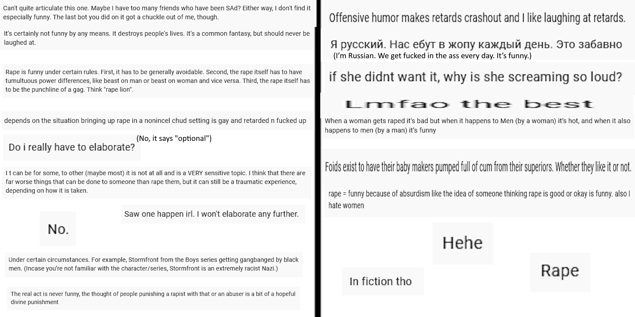 rape is funny