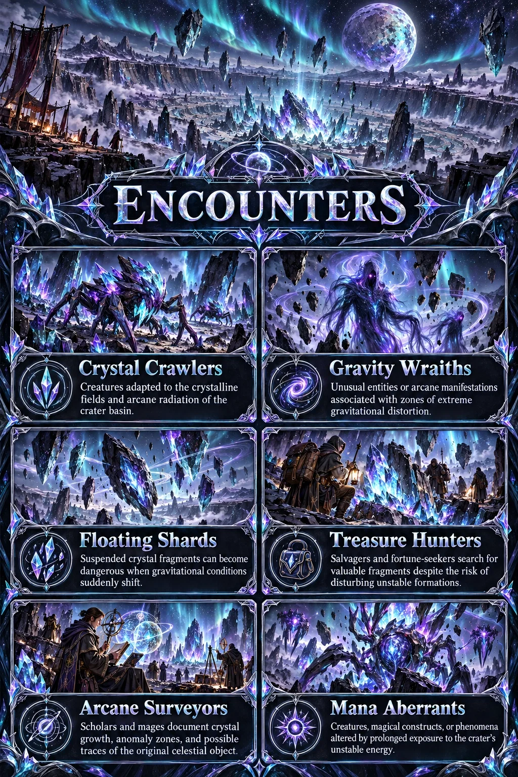 Skyfall Crater encounters