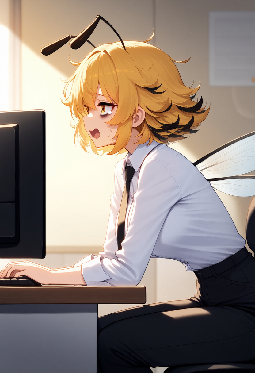crying at desk