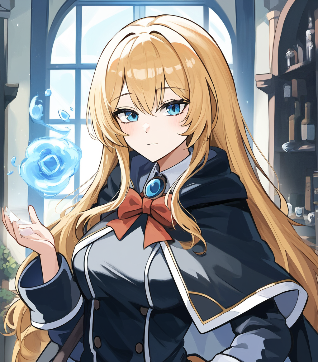 Ada got a new school, uniform, made of black and blue color with black leggins and a skirt