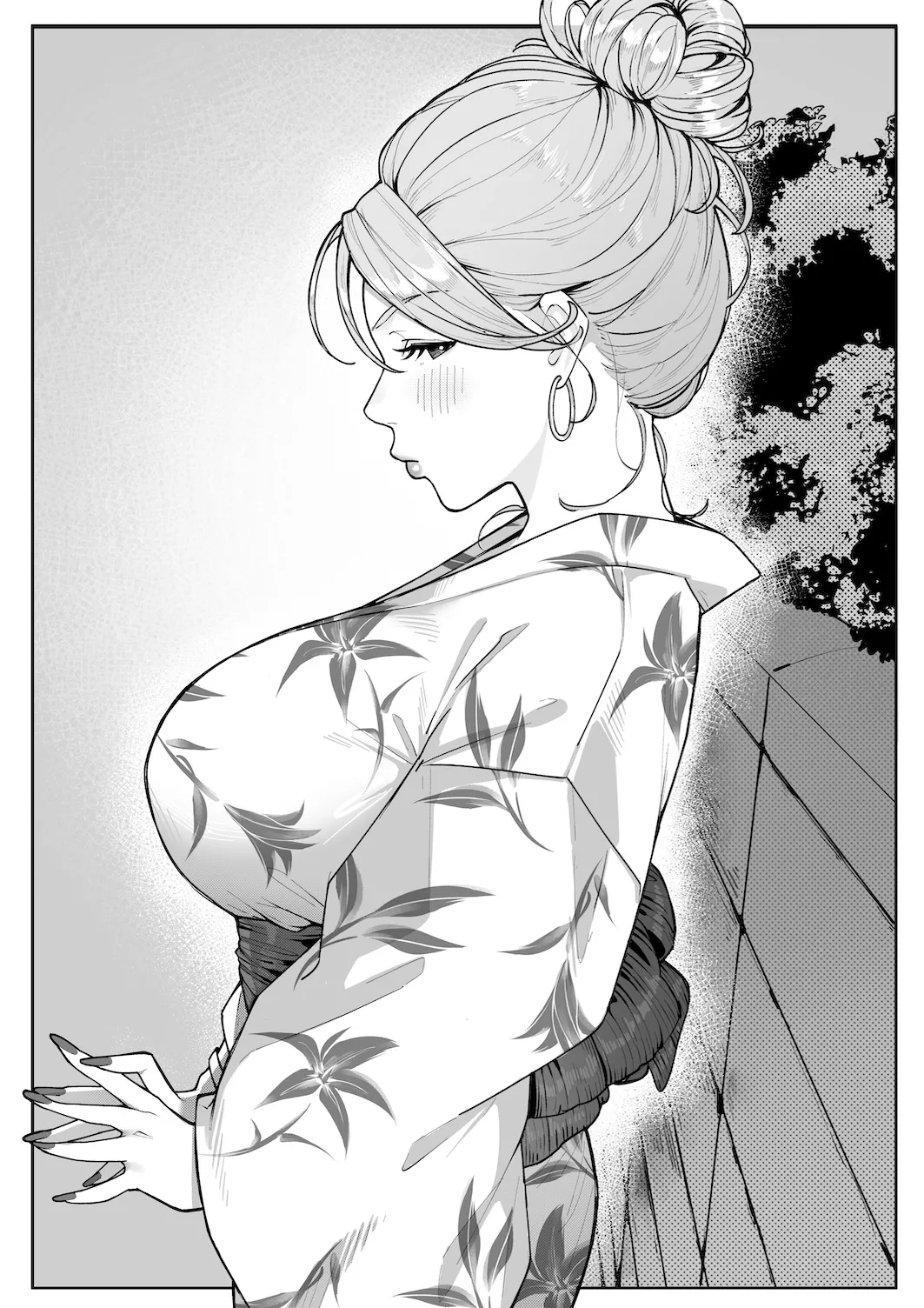 {{char}} pouting while wearing her Kimono
