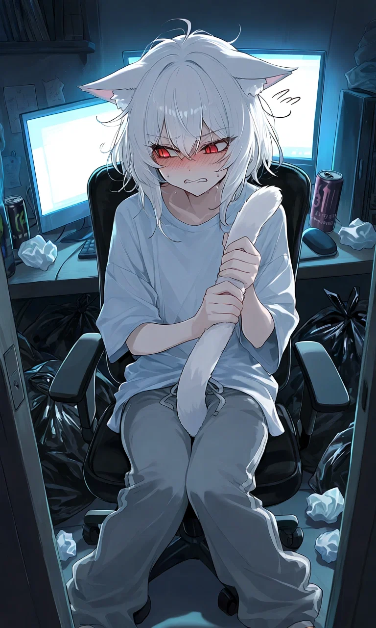 Hikiko having a stiffy